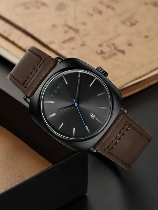Tomi Watch For Men and boys Quartz Watch -Original Leather Strap