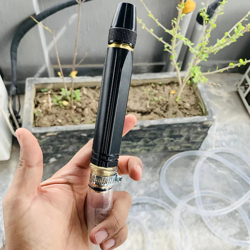 High-pressure Metal Brass Adjustable Nozzle Water Spray Gun + Hand Adjustable Clamp