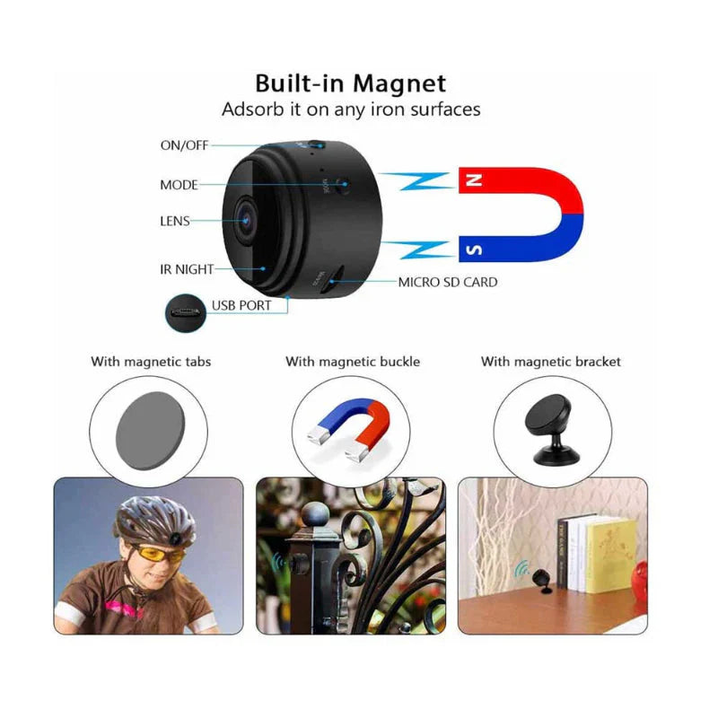 Magnetic WiFi Mini Camera With V380 APP