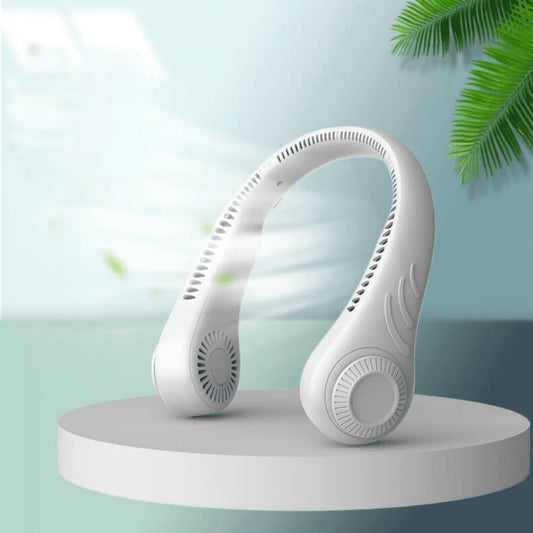Neck fan with rechargeable portability