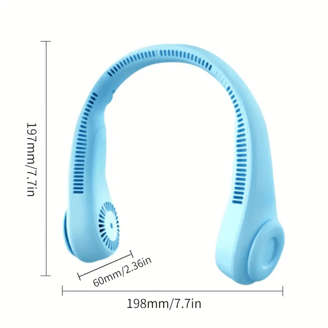 Neck fan with rechargeable portability