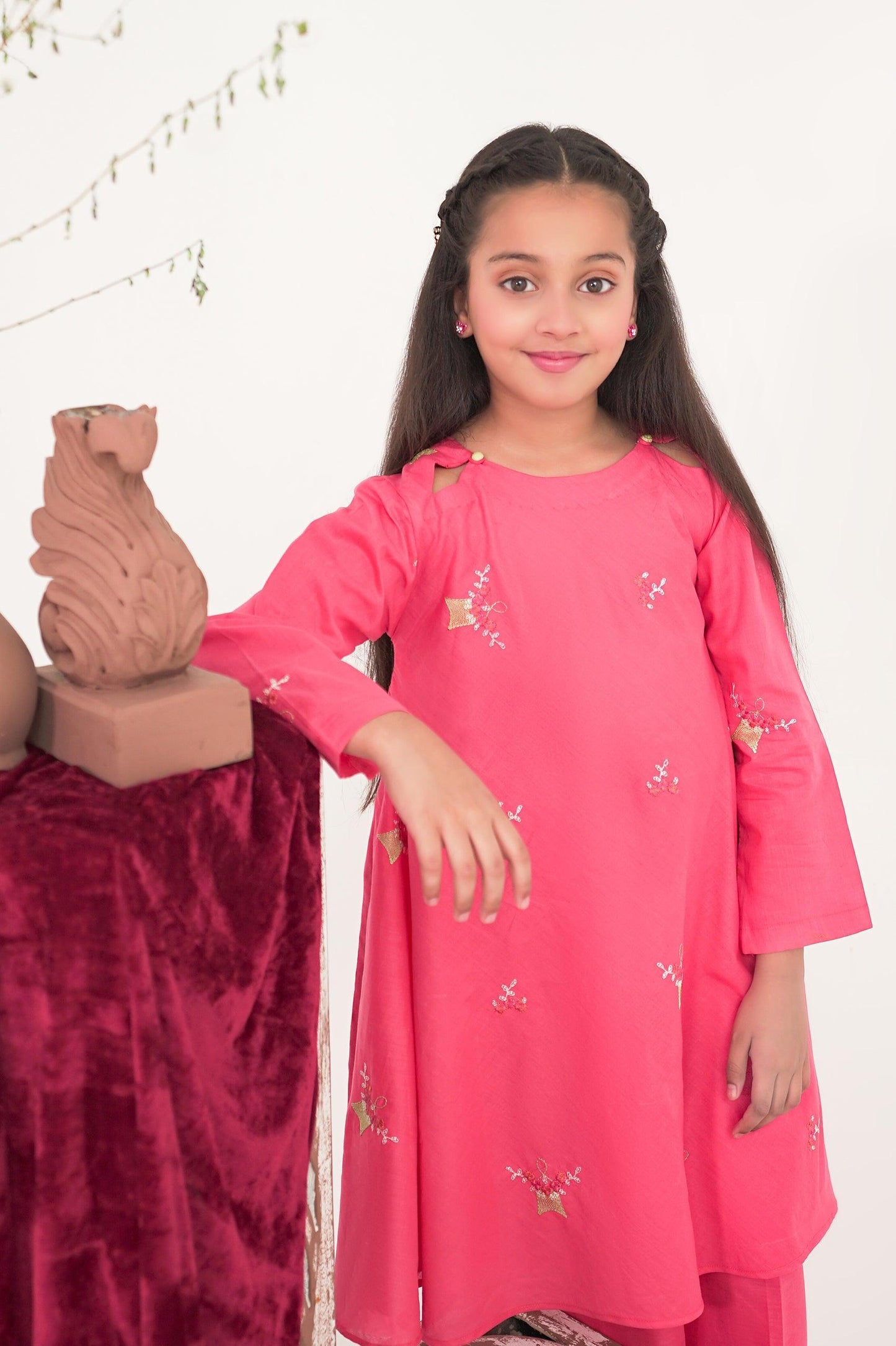 2PC Girl - Embroidered Lawn Suit
