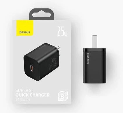 Baseus Super Si Quick Charger 1C 25W US+EU Sets Power Adapter
