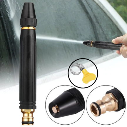 High-pressure Metal Brass Adjustable Nozzle Water Spray Gun + Hand Adjustable Clamp