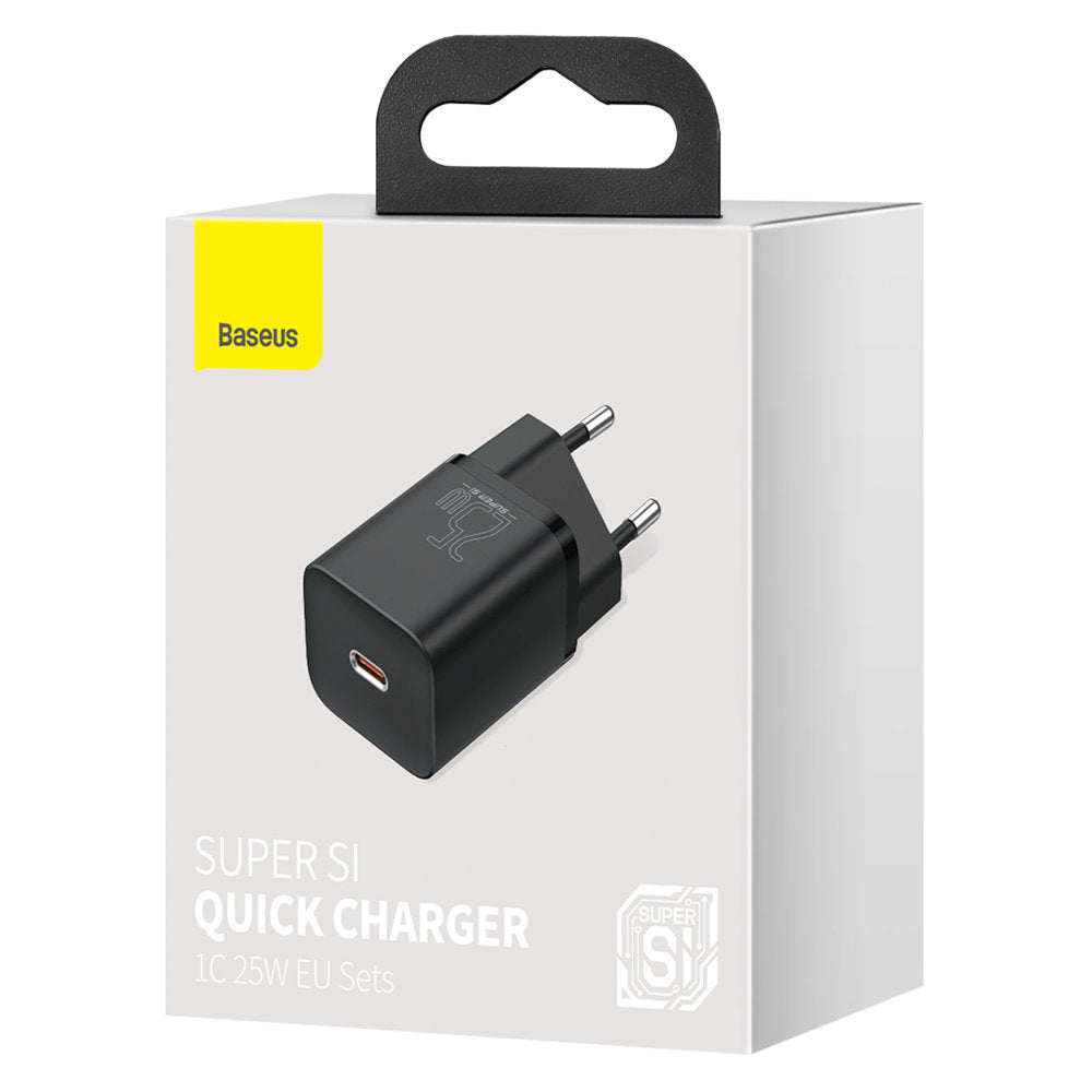 Baseus Super Si Quick Charger 1C 25W US+EU Sets Power Adapter