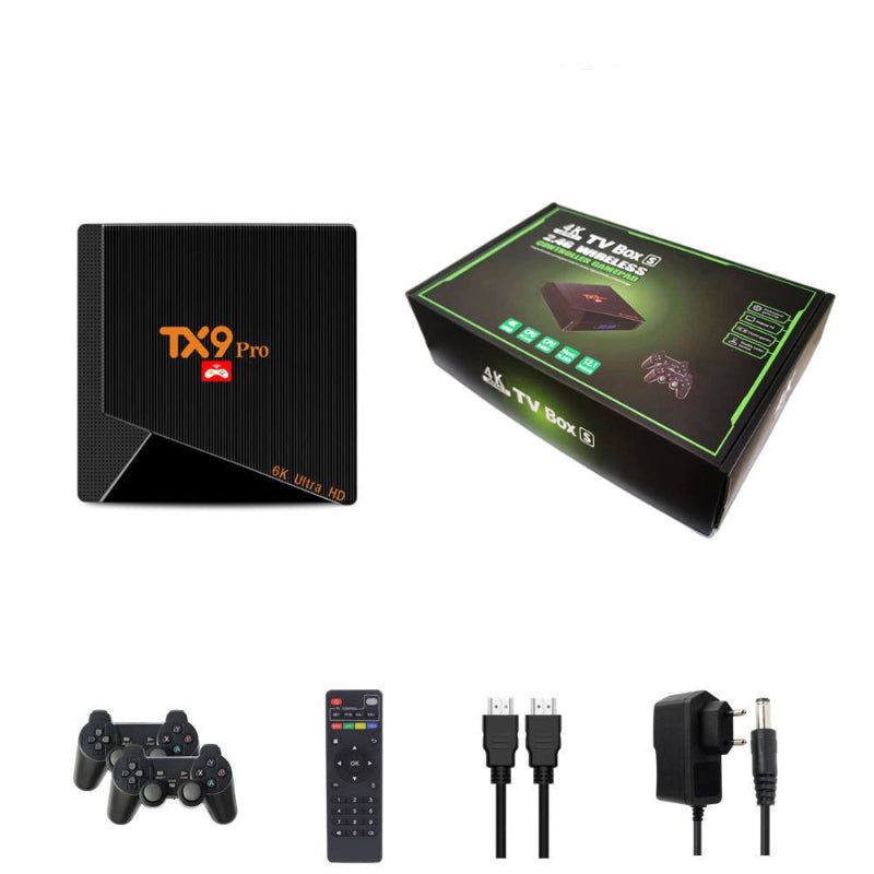 TX9 PRO 2-in-1 4K TV Box + Retro Gaming Console | Plug & Play
